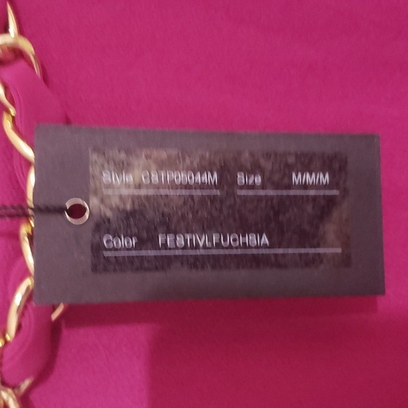 1762- Cable & Gauge Women’s Long Sleeve Blouse with Gold Chain Detail Size M NWT - Picture 8 of 10